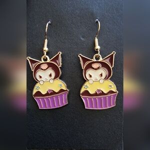 Kuromi Cupcake Earrings 925‎ Sanrio